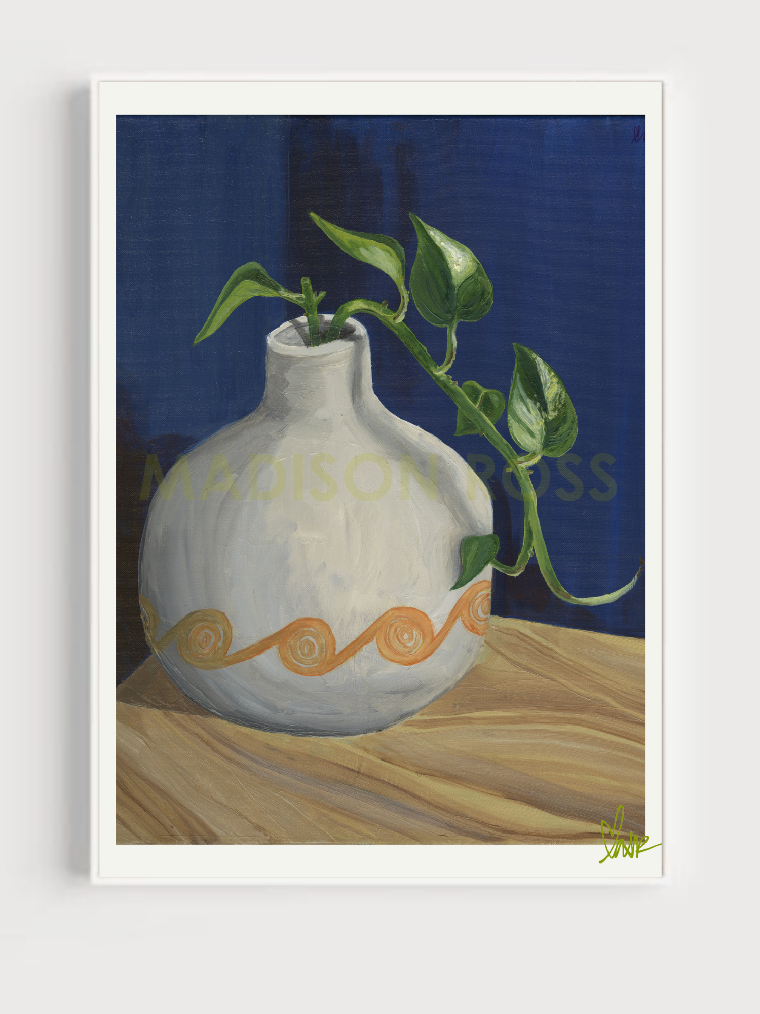 pothos painting Pothos in Vase 1"